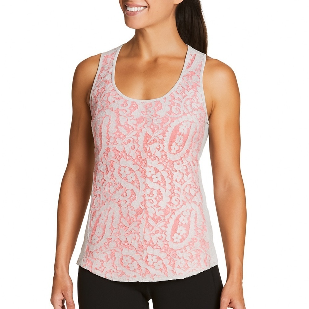DEPT222 | Lace Overlay Tank Sz M EUC